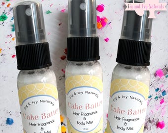 Cake Perfume , Body Mist & Hair Fragrance , Alcohol Free Perfume , Birthday Cake Perfume , Vanilla Cake Scent