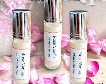 Rose Vanilla Perfume | Roll On Fragrance |  Floral Perfume