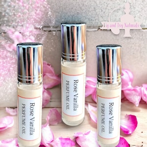 Rose Vanilla Perfume Oil  - Rose Fragrance - Vanilla Fragrance - Perfume Oil Roller Bottle - Floral Perfume