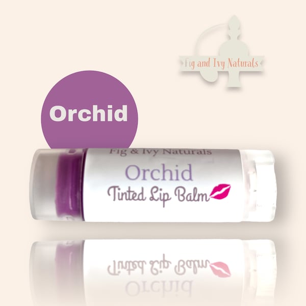 Tinted Lip Balm -  Pink Purple Lip balm - Orchid - Mineral Makeup Lip Gloss