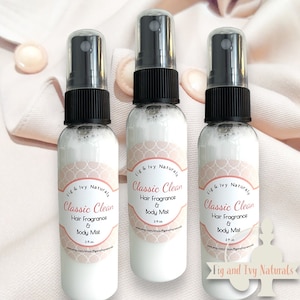 Classic Clean Hair Perfume - Body Mist & Hair Fragrance Mist - Clean Perfume