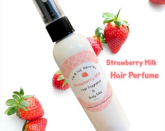 Hair Perfume , Strawberry Milkshake, Hair Fragrance & Body Mist, Strawberry Body Spray , Sweet Strawberry Scent