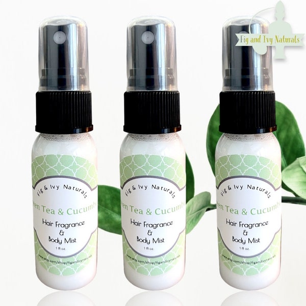 Green Tea & Cucumber Hair Perfume - Body Mist - Clean Fragrance