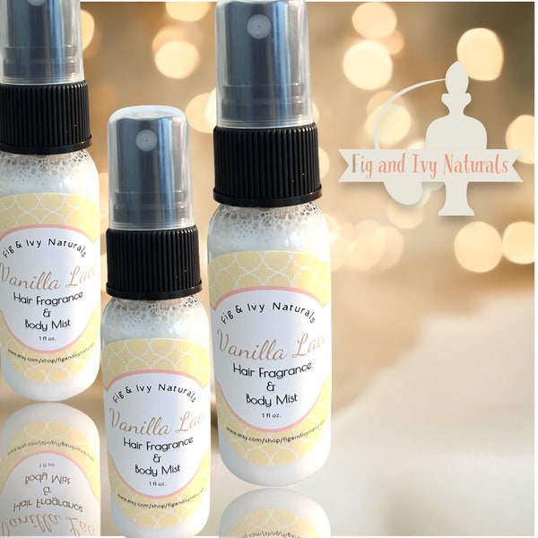 Vanilla Lace Body Spray and Hair Perfume - Body Mist & Hair Fragrance - Vanilla Perfume - Vanilla Girl