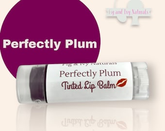 Tinted Lip Balm - Perfectly Plum Lip Tint - Natural Lipstick