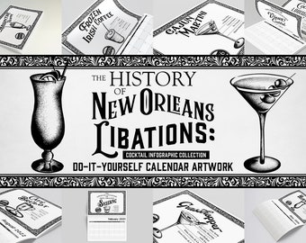 The Historic Libations of New Orleans Calendar DIY (Do-It-Yourself) Digital Artwork Collection