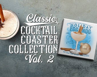 Classic Cocktails Coaster Collection Vol 2 for Printing 4x4" Coasters, Trivets & More