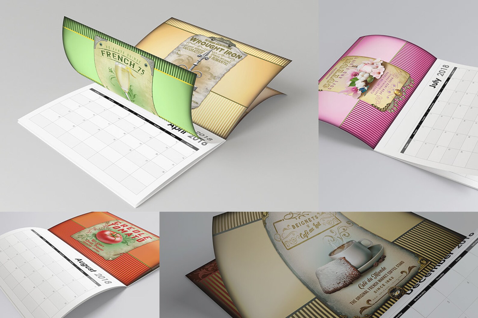 The French Quarter Calendar DIY doityourself Digital Etsy