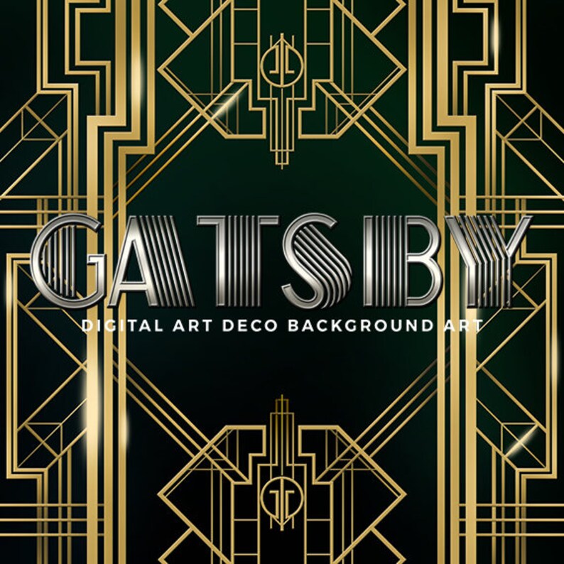 Great Gatsby Background Digital Banner Sign /& PSD 4ftx4.6ft