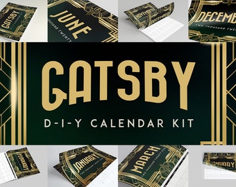The Art Deco Great Gatsby Calendar DIY (Do-It-Yourself) Digital Artwork Collection