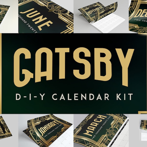 The Art Deco Great Gatsby Calendar DIY (Do-It-Yourself) Digital Artwork Collection