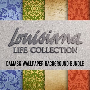 Louisiana Life Damast Wallpaper Textuur Achtergrondbundel