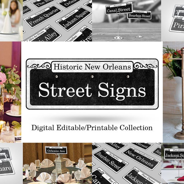 Street Signs of the French Quarter Collection Digital Editable Printables