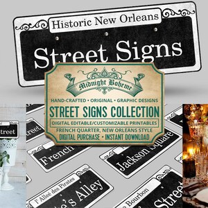 Street Signs of the French Quarter Collection Digital Editable ...