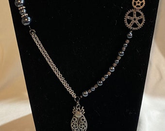 Asymmetrical Gear Necklace