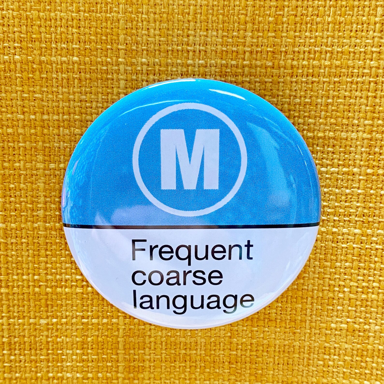M FREQUENT COARSE LANGUAGE Badge Pin Etsy