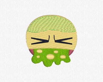 Barf Emoji Machine Embroidery Design Puke emoticon