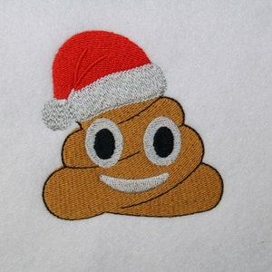 Santa Poop Emoji Machine Embroidery Design Download