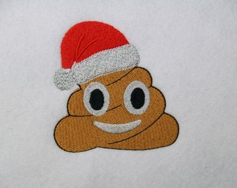 Santa Poop Emoji Machine Embroidery Design Download
