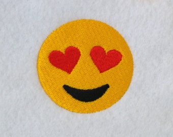 Heart Eyes Emoji Emoticon Machine Embroidery Design download