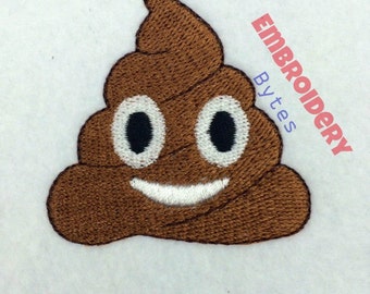 Poop Emoji Machine Embroidery Design