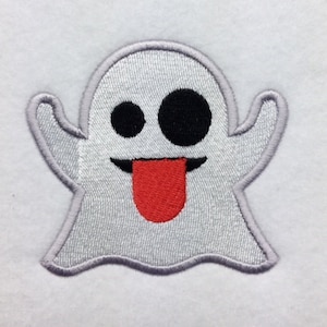 Party Ghost Emoji Emoticon Machine Embroidery Design