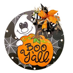 Ghost Front Door Hanger / Halloween Door Hanger/ Ghost Decor