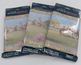 Borden Tapetenbordüre Pferd Pastoral WFP6358 3 Rollen Pferdeposter