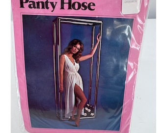 Vintage Pantyhose Women One Size Cinnamon Brown Seamless Stretch NIP 70s Retro