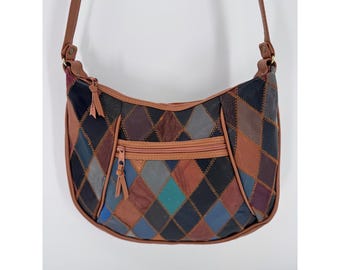 Vintage Coach Multi Color Patchwork Christmas Bag Creed No B06Q