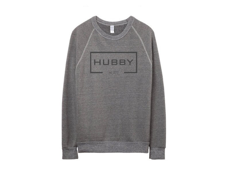 hubby established crewneck sweater//anniversary//wedding BEST SELLER image 1