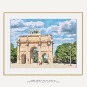 Arc de Triomphe Watercolor Painting: Paris City Art Print