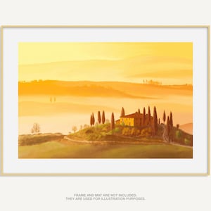 Villa in Tuscany, Oil painting, Italian Art, Wall Art, Large Paintings, Landscape Art, Italy Painting, Tuscany Art