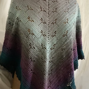 Dragonfly Poncho PDF crochet pattern