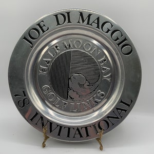 Joe DiMaggio Invitational Plate - Half Moon Bay Golf Links - PGA Memorabilia