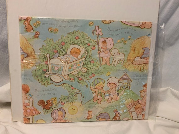 Vintage New Baby Gift Wrap New Baby Baby Shower Wrapping Paper With Gift  Card, New in Package Gibson Cards 