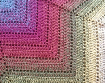 Châle Bonnita au crochet, motif chevrons * motif PDF uniquement * * téléchargement immédiat *