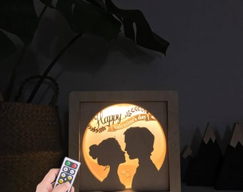 Valentine's gift - Gift for men - Gift for women - Personalized gift - Valentine's day - Shadow box light - Light Box - Shadowbox