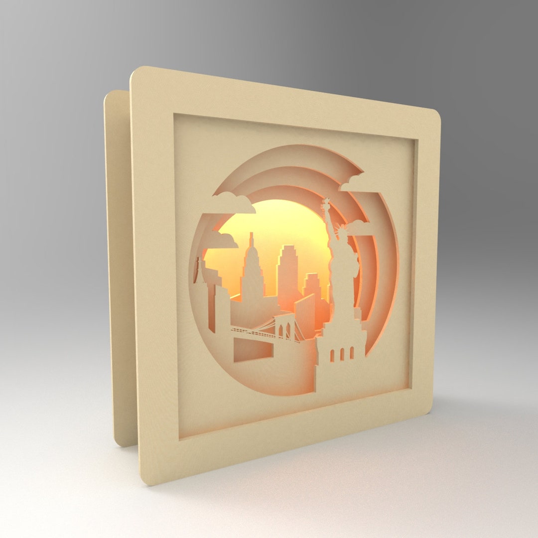 New York Lamp Shadow Box Travel Gift New York City Gift NYC New York