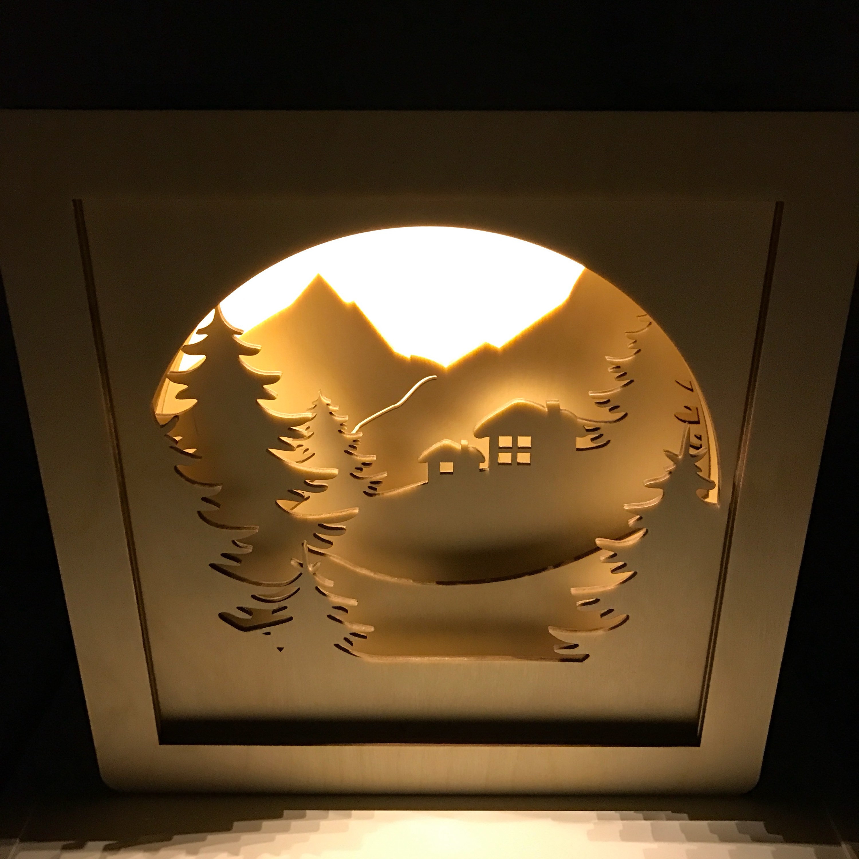 Shadow Box shadow Box Art shadow Box Light Wooden Night Etsy