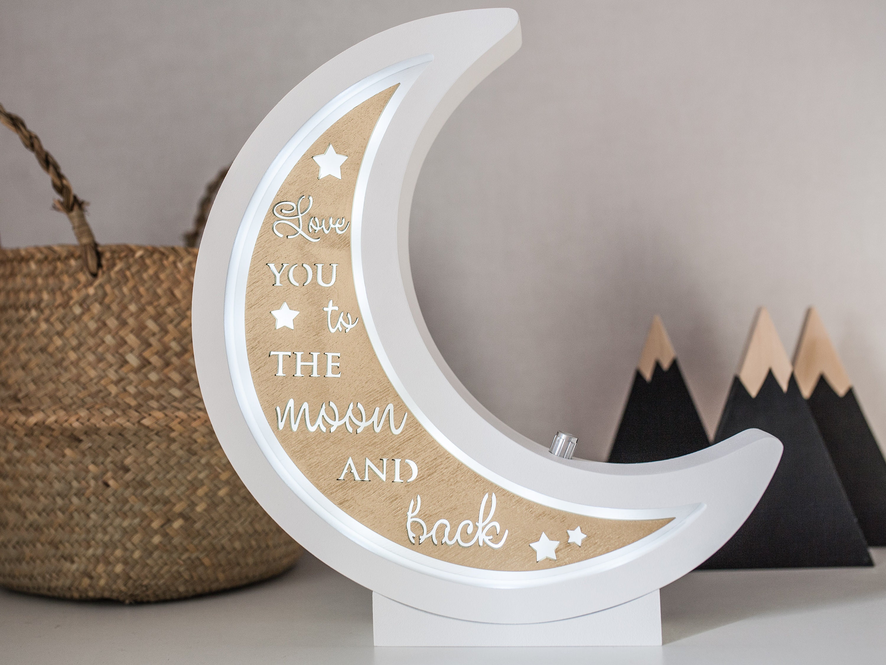 LED Moon Shaped MARQUEE Signs Light Up Moon Night Lights Battery Operated Crescent Moon Lamp for Bedroom Christmas Birthday Party Decor-Moon(White)