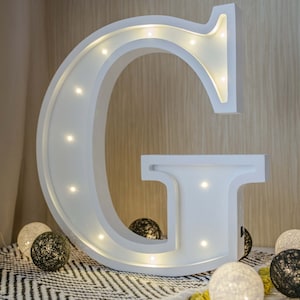 Marquee letter G - Marquee light - night light - sign - nursery - bedside lamp - desk - wood lamp - industrial lamp