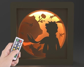 The little prince - Little prince - Little prince lamp-Little prince shadow box-Little prince light-Baby night light-Little prince light box
