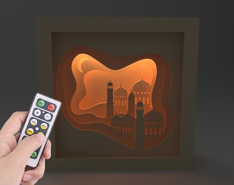 Islamic Muslim Gift - Islamic Home Decor - Muslim lamp  - Ramadan decoration - Ramadan gift - Islam gift - Arabic lamp -Islamic wall lamp