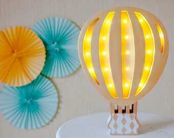 Hot Air Balloon light - Hot Air Balloon lamp - Balloon - Hot Air Balloon nursery - Night light - Nursery lamp - Nursery light