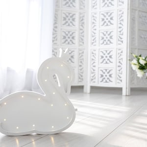 Swan Princess - Swan birthday - Swan Nursery - Swan Night Light - Swan Decor - Swan wall art - Swan Decor - Nursery Decor -Personalised Gift