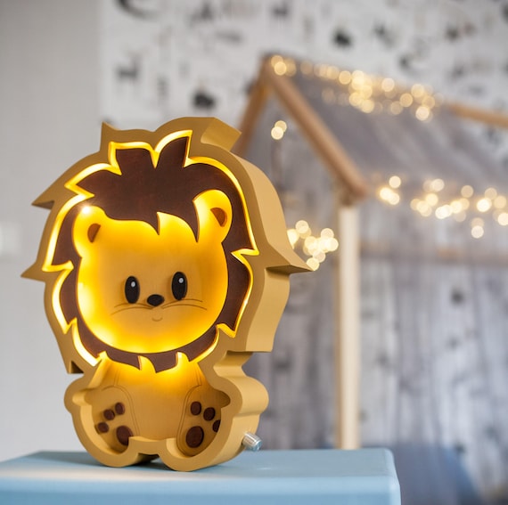 Lámpara de animales para niños, Luz nocturna LED con forma de becerro