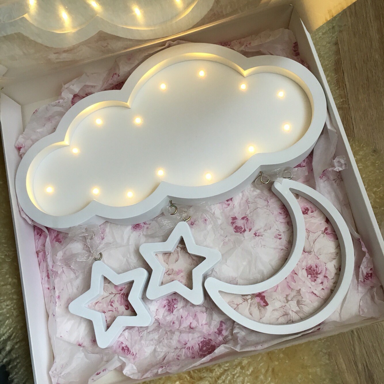 marquee cloud baby shower gift night light wall art Etsy