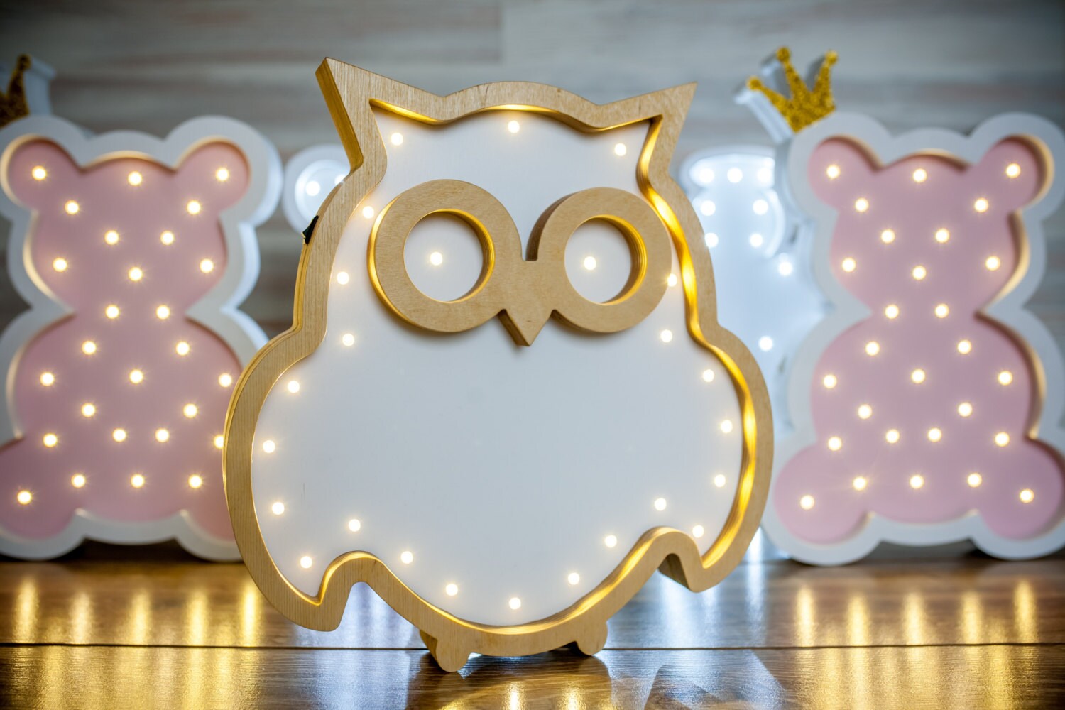 Owl Owl Décor Lampe Décoration Murale Battery Operated Light Nursery Marquee Lampe