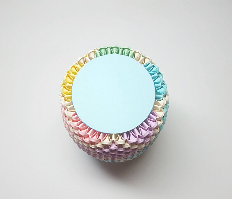Pastel Rainbow Origami Pencil Holder Diamond Pattern 3D Etsy